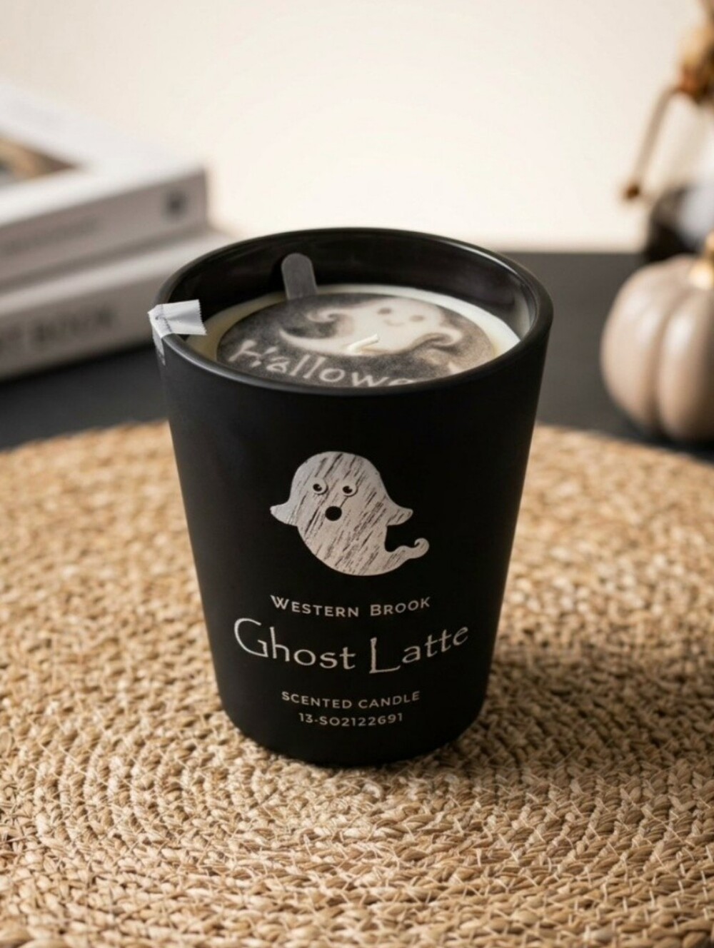 Western Brook Halloween Scented Candle - "Ghost Latte" Fall Edition.